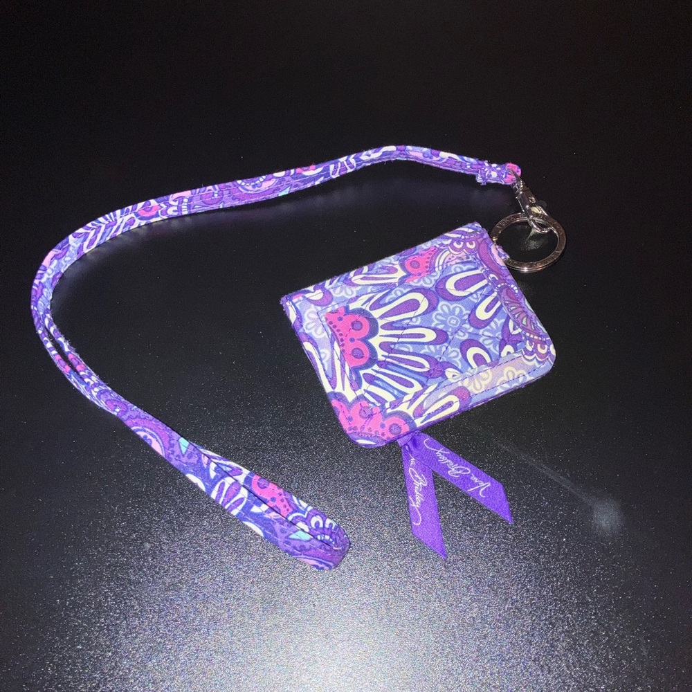 Vera Bradley Purple and Pink ID wallet